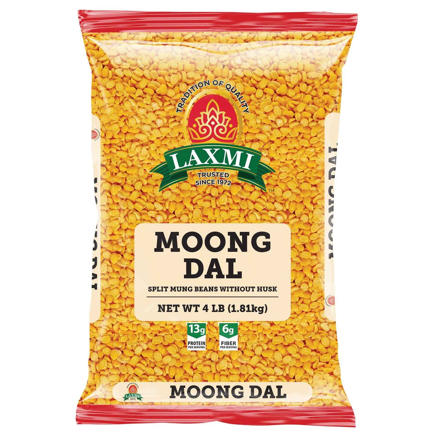 Laxmi Moong Dal (Split Mung Beans), 4 Pounds