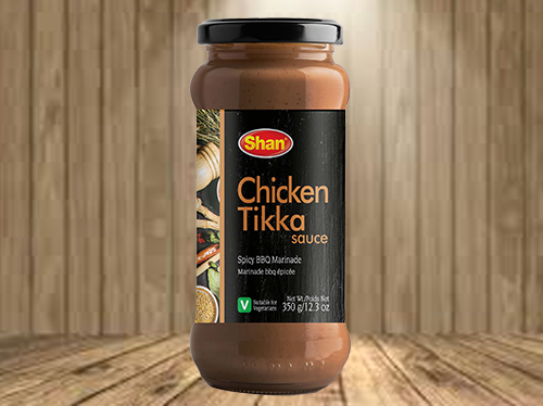Shan Chicken Tikka Cooking Sauce 12.3oz (350g) - Simmer Sauce for Super Spicy BBQ Marinade