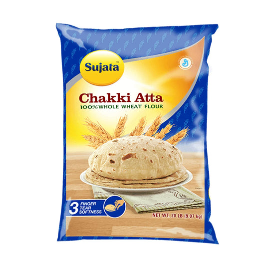Sujata Chakki Atta Whole Wheat Flour 20lb
