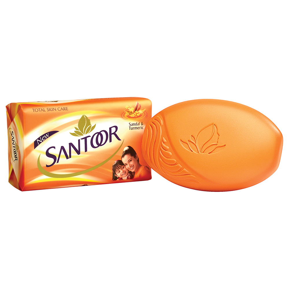 Santoor Sandal and Turmeric Bath Soap 175g - 4pack