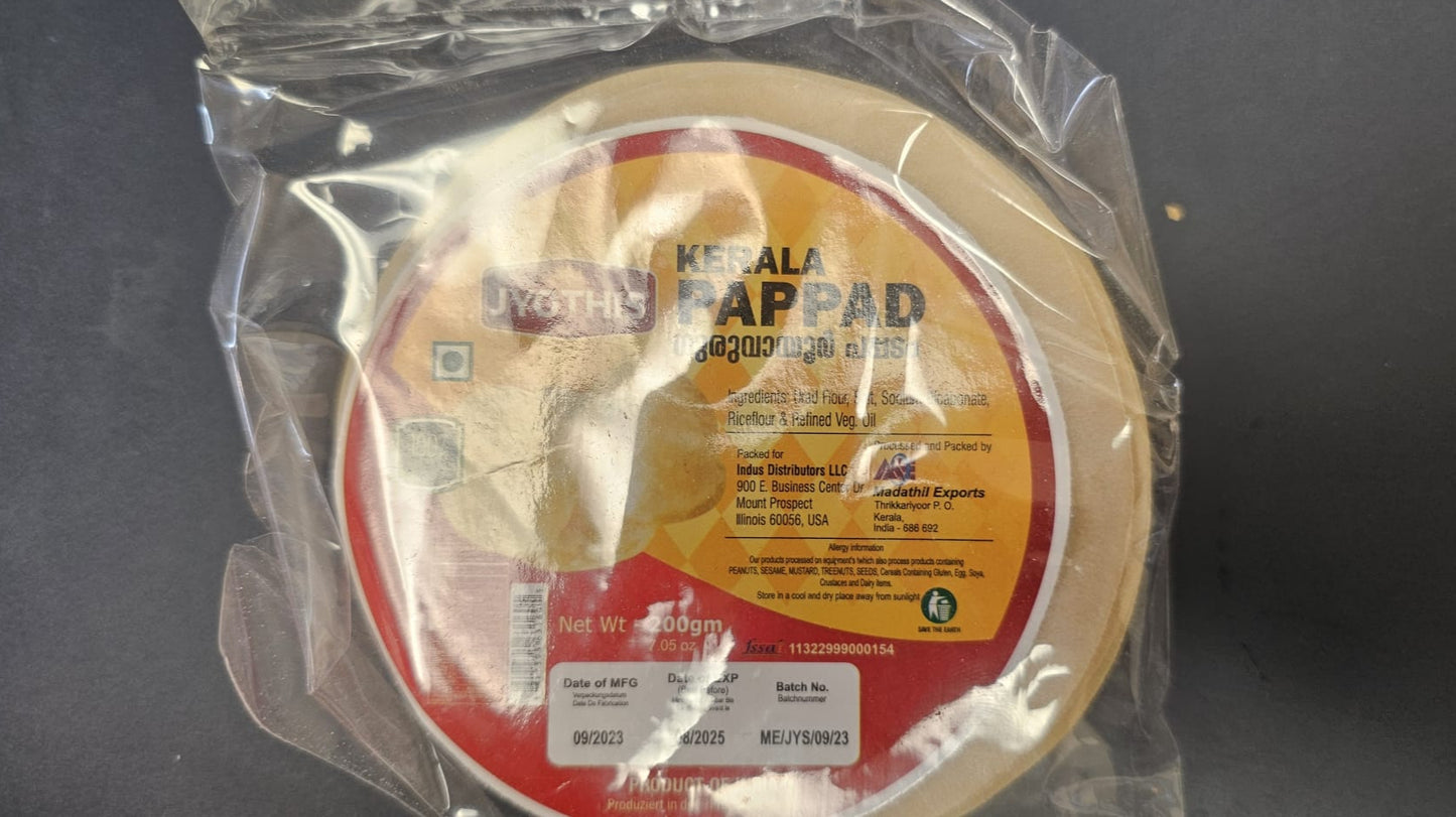 Jyothis Guruvayoor Kerala Papad
